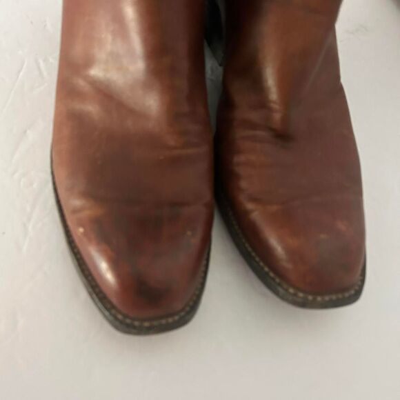 Vintage Tony lama Brown leather university cowboy boots with a boho vibe - Picture 5 of 8